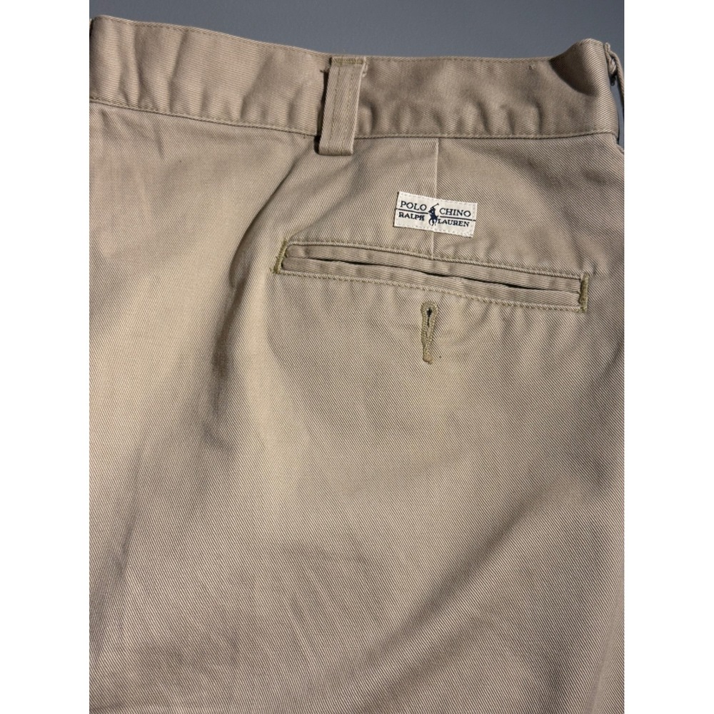 Vintage Polo Ralph Lauren Philip Pant Mens 42x30 Tan Khaki Chino Twill Trousers